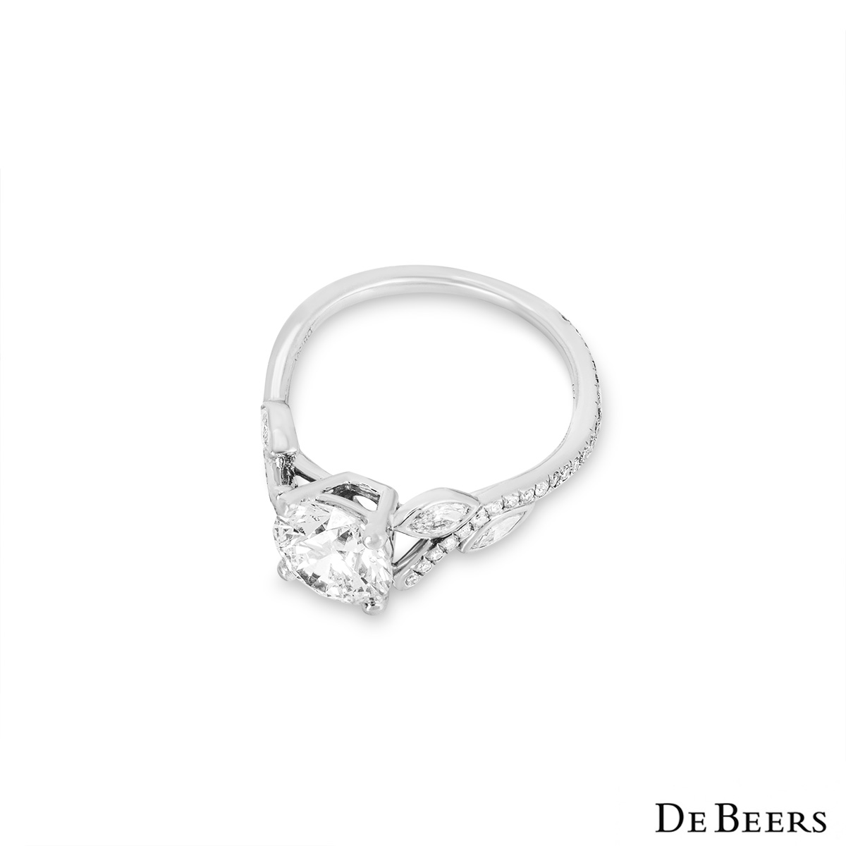 De Beers Platinum Adonis Rose Diamond Ring 1.04ct E/VS1